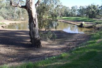 Original site has run out of water, new location is approx 20m west, below ladies tee