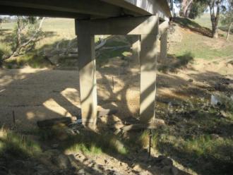 Fence been put across creek but only to stop sheep going under bridge, they can still go in and across the creek. Small shallow pool can be seen here.