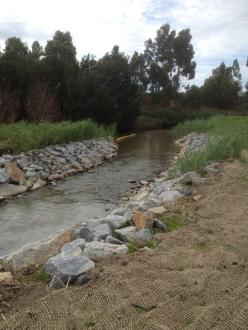New channel around the dam