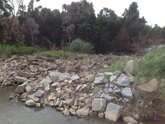 Remnants of the dam
