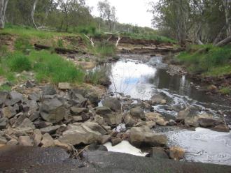 This photo was taken looking downstream