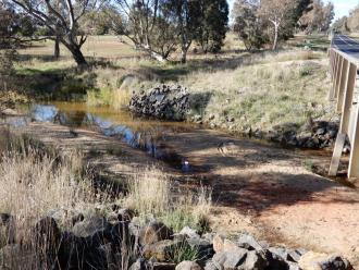 photo taken looking across stream