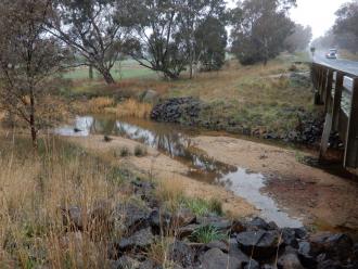 photo taken looking across stream