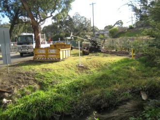 Landscaping being done near YDI 838