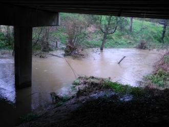 View south under bridge