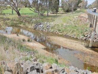 looking across stream