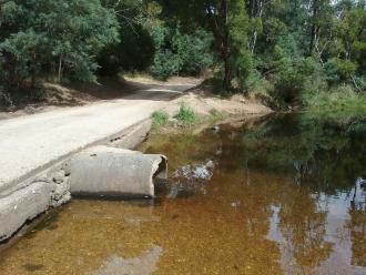 Water sample collection area