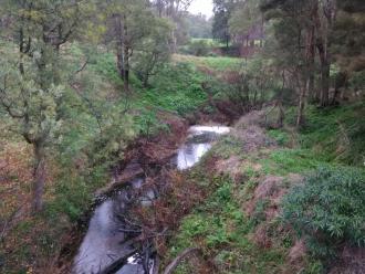 View looking south from bridge