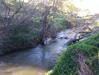 View south from under bridge