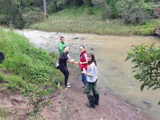 Merri Creek colour at time of sampling with volunteers