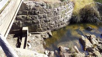 Downstream side of bridge Water Sample Collection Area Jan2019