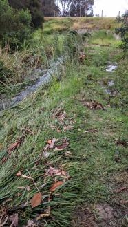 Looking downstream from site to the Esplanade pipes