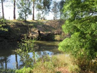 Swimming hole accessed from opposite bank