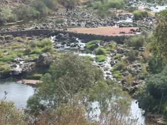 Buckley Falls weir, upstream of WW site