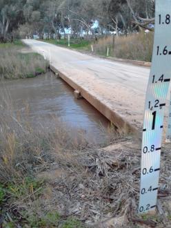 Showing level below Low Water Bridge