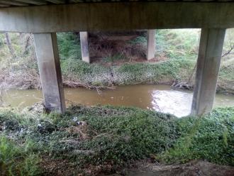 View looking east from under bridge