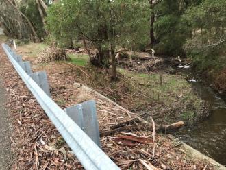 Site recon, looking at site from eastern side of road