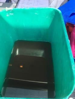 the water collected