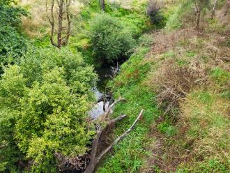 View looking south from bridge