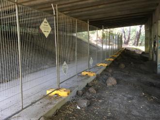 new concrete path under Murray/Southern Road bridge