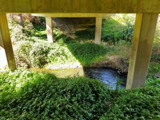 View under bridge looing east