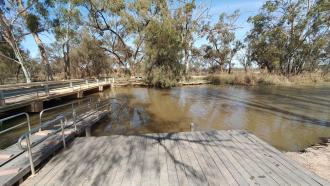 Canoe launching place, Kings Billabong ex Murray River, Mildura