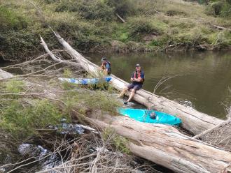 A couple of happy kayakers using the Tyers River