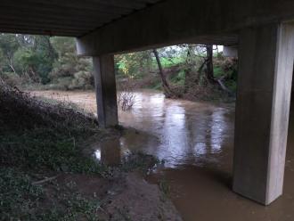 View north under bridge