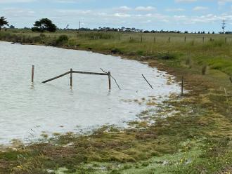 You could see a ring around the bank where the water level had been even higher