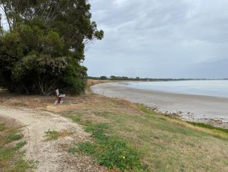 The water mark was wellback from the shore, as compared with the November observation when it was right up to the bank, and there were signs it had been even higher.