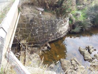 Sample collection area downstream side of bridge