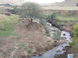 New clearing work? Looking downstream from bridge