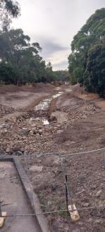 Earthworks- daylighting section of creek DS of site