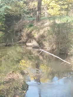 Headwall of drain collapsed into Traralgon Creek during floods of June 2021.  Reported to Latrobe Council but nothing done.