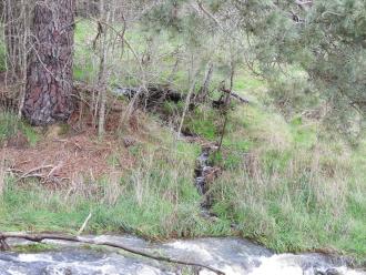Drain at site flowing