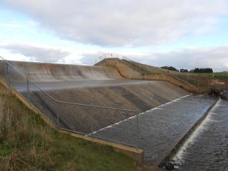 Spillway flowing