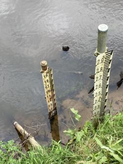 Depth marker Trestle Bridge Timboon