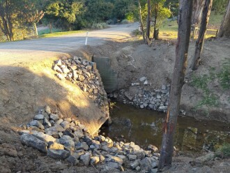 Bank work around Whitelaw Road culvert