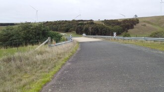 Northern approach to site