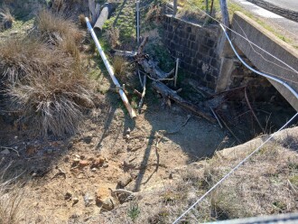Upstream side of bridge