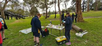 Coburg HS students performing tests
