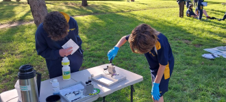 Coburg HS students performing tests