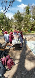 Trinity PS students conducting WQ tests