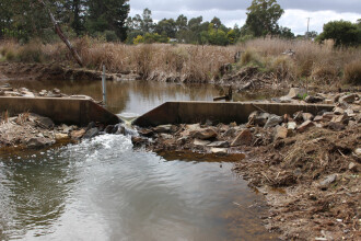 New weir down stream