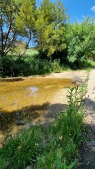 Water well below Ford with exposed pebbles
