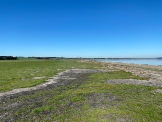 The lake was considerably down. It was at the end of an exctended very dry period, just prior to spring rains.