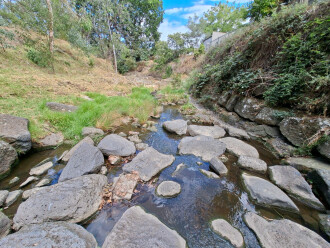 Downstream from measurement point