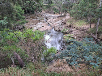 increased flow noted in previous week (measurement point is just around corner to right)