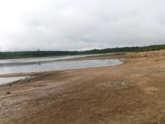 very low water level