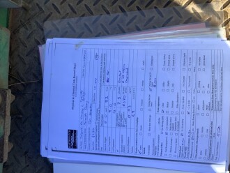 Completed data sheet